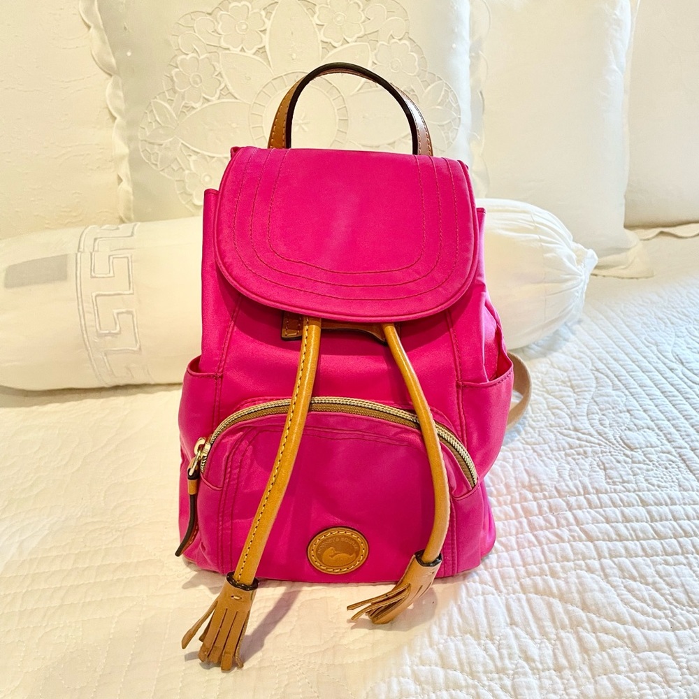 Dooney and Bourke Pink Small Nylon Backpack